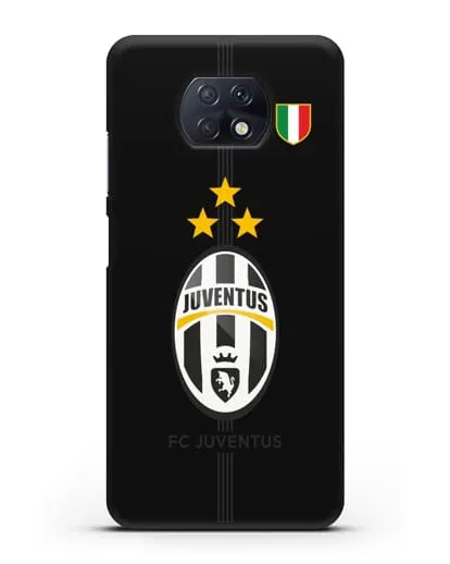 Чехол Ювентус со звездами и флагом Италии силиконовый для Xiaomi Redmi Note 9T