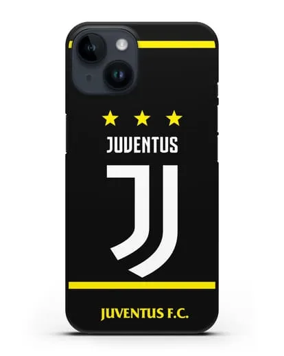 Чехол с логотипом Juventus и звёздами силиконовый для iPhone 14