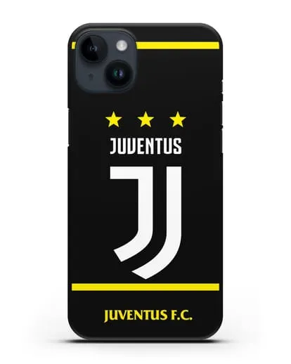 Чехол с логотипом Juventus и звёздами силиконовый для iPhone 14 Plus