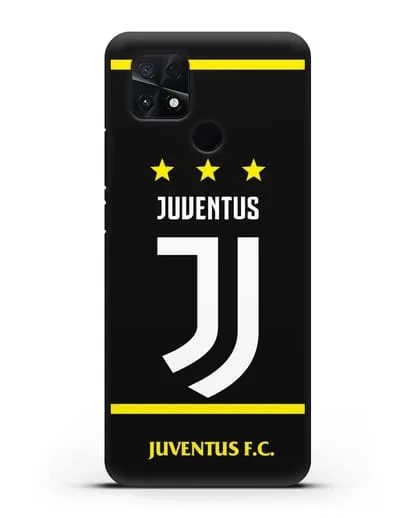 Чехол с логотипом Juventus и звёздами силиконовый для Xiaomi Poco C40