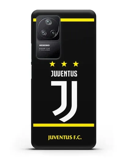 Чехол с логотипом Juventus и звёздами силиконовый для Xiaomi Poco F4