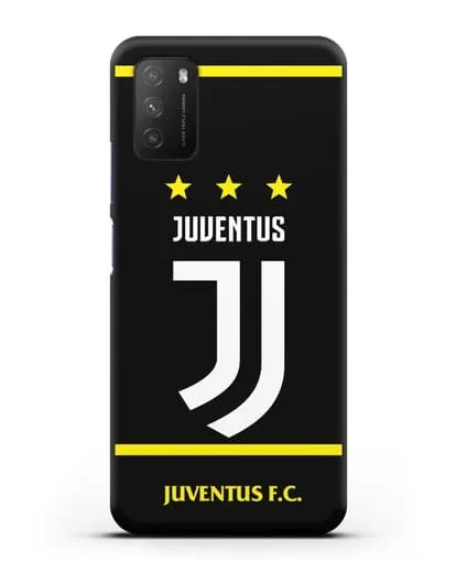 Чехол с логотипом Juventus и звёздами силиконовый для Xiaomi Poco M3