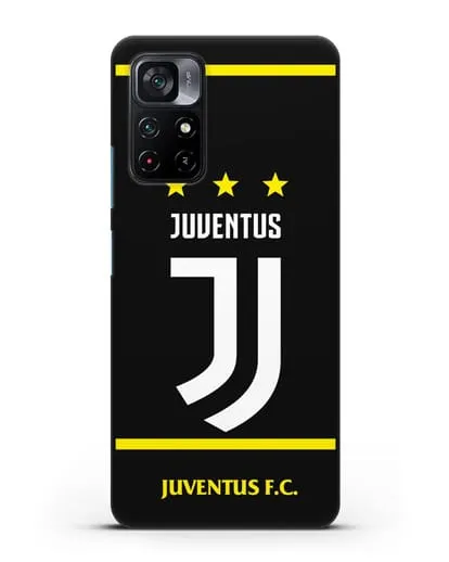 Чехол с логотипом Juventus и звёздами силиконовый для Xiaomi Poco M4 Pro 5G