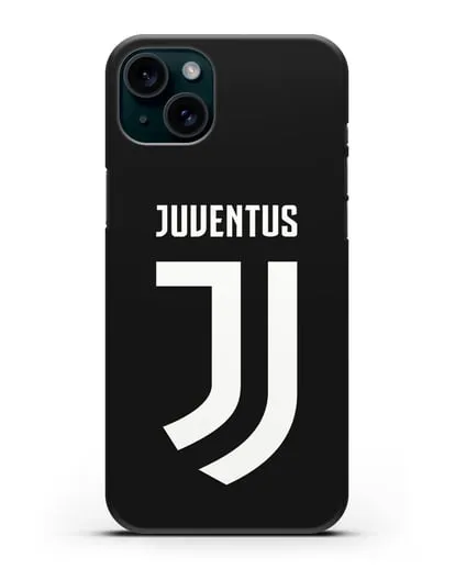 Чехол с логотипом и надписью Juventus силиконовый для iPhone 15 Plus