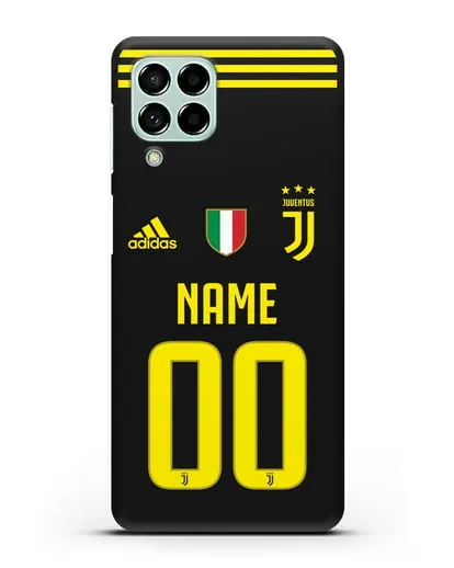 Именной чехол Ювентус с фамилией и номером (сезон 2018-2019) черная форма силиконовый для Samsung Galaxy M53 [SM-M536]