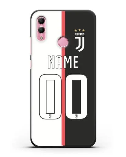 Именной чехол Ювентус с фамилией и номером (сезон 2019-2020) бело-черная форма силиконовый для Honor 10 Lite