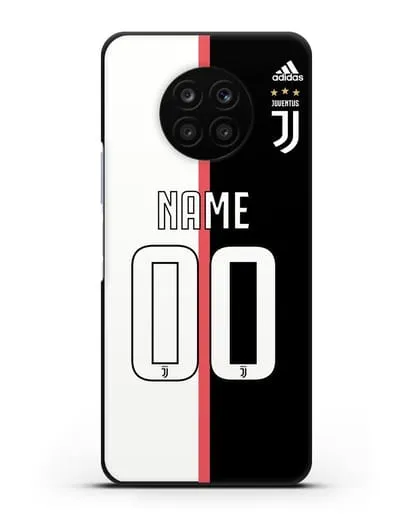 Именной чехол Ювентус с фамилией и номером (сезон 2019-2020) бело-черная форма силиконовый для Honor 50 lite