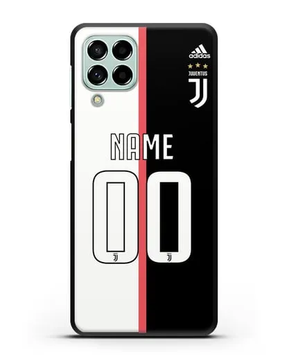 Именной чехол Ювентус с фамилией и номером (сезон 2019-2020) бело-черная форма силиконовый для Samsung Galaxy M33 [SM-M336]