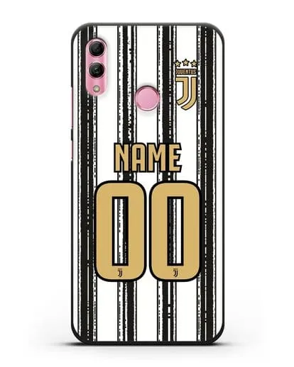 Именной чехол ФК Ювентус с фамилией и номером (сезон 2020-2021) домашняя форма силиконовый для Honor 10 Lite