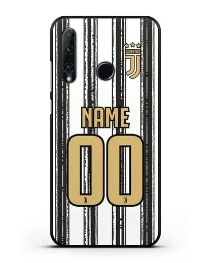 Именной чехол ФК Ювентус с фамилией и номером (сезон 2020-2021) домашняя форма силиконовый для Honor 20e