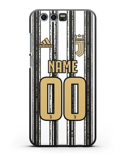Именной чехол ФК Ювентус с фамилией и номером (сезон 2020-2021) домашняя форма силиконовый для Honor 9