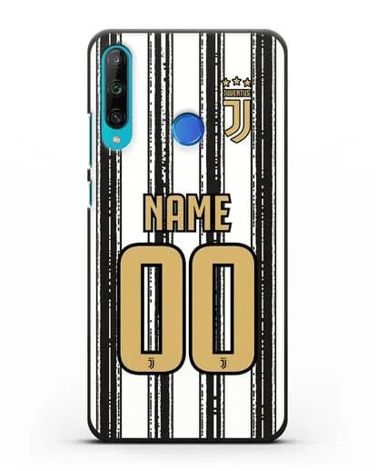 Именной чехол ФК Ювентус с фамилией и номером (сезон 2020-2021) домашняя форма силиконовый для Honor 9C