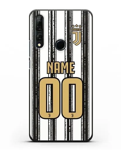 Именной чехол ФК Ювентус с фамилией и номером (сезон 2020-2021) домашняя форма силиконовый для Honor 9X