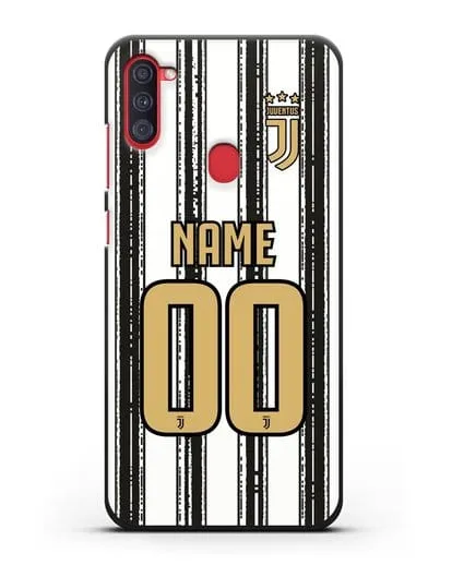 Именной чехол ФК Ювентус с фамилией и номером (сезон 2020-2021) домашняя форма силиконовый для Samsung Galaxy A11 [SM-A115F]