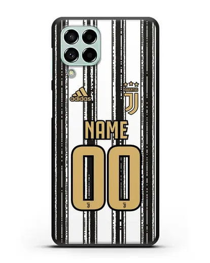 Именной чехол ФК Ювентус с фамилией и номером (сезон 2020-2021) домашняя форма силиконовый для Samsung Galaxy M33 [SM-M336]