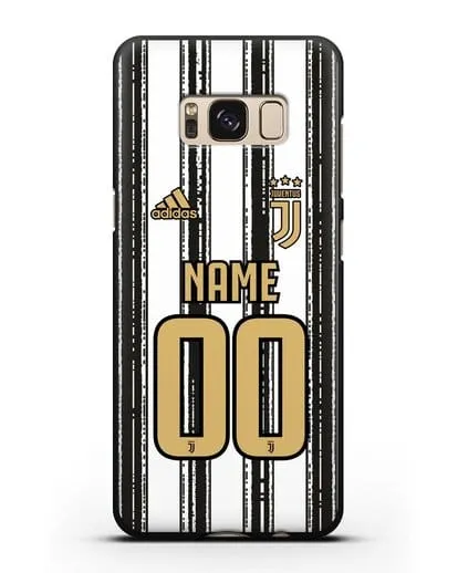 Именной чехол ФК Ювентус с фамилией и номером (сезон 2020-2021) домашняя форма силиконовый для Samsung Galaxy S8 Plus [SM-G955F]