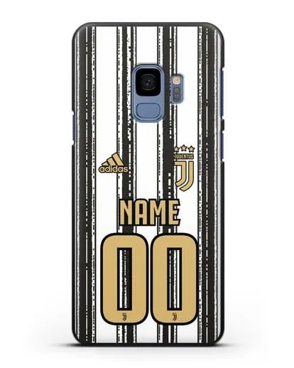 Именной чехол ФК Ювентус с фамилией и номером (сезон 2020-2021) домашняя форма силиконовый для Samsung Galaxy S9 [SM-G960F]