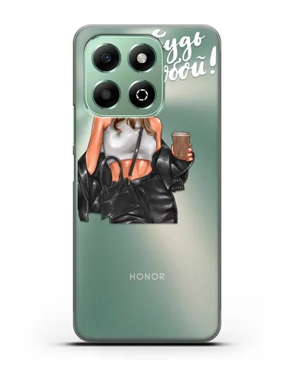 Чехол с иллюстрацией девушки и надписью Будь собой силиконовый для Honor X6b