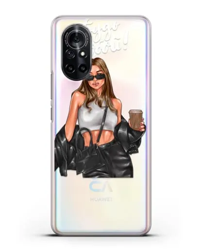 Чехол с иллюстрацией девушки и надписью Будь собой силиконовый для Huawei Nova 8