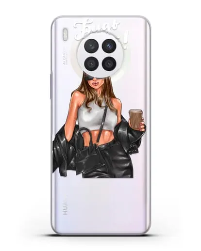 Чехол с иллюстрацией девушки и надписью Будь собой силиконовый для Huawei Nova 8i