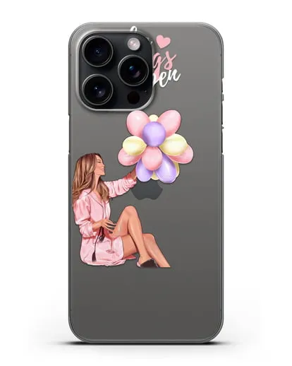 Чехол с иллюстрацией Девушка с воздушными шарами силиконовый для iPhone 15 Pro Max