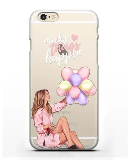 Чехол с иллюстрацией Девушка с воздушными шарами силиконовый для iPhone 6s