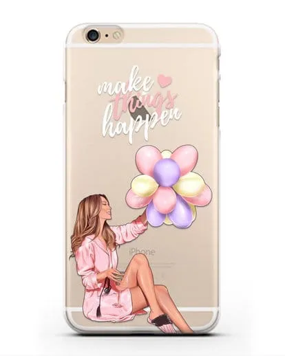 Чехол с иллюстрацией Девушка с воздушными шарами силиконовый для iPhone 6 Plus