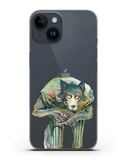 Чехол аниме Beastars - Легоси пригнулся силиконовый для iPhone 14