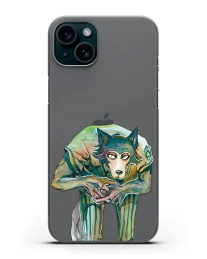 Чехол аниме Beastars - Легоси пригнулся силиконовый для iPhone 15 Plus