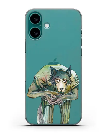 Чехол аниме Beastars - Легоси пригнулся силиконовый для iPhone 16 Plus