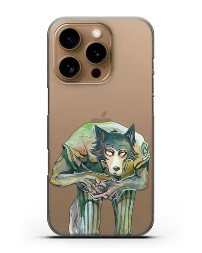 Чехол аниме Beastars - Легоси пригнулся силиконовый для iPhone 16 Pro