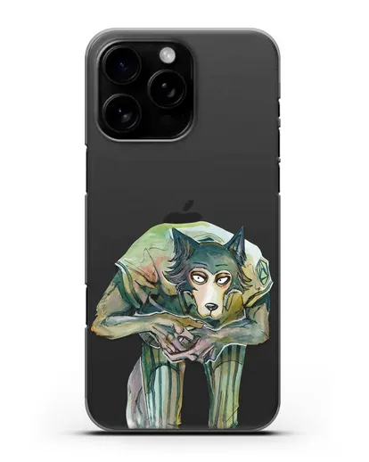 Чехол аниме Beastars - Легоси пригнулся силиконовый для iPhone 16 Pro Max
