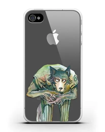 Чехол аниме Beastars - Легоси пригнулся силиконовый для iPhone 4/4s