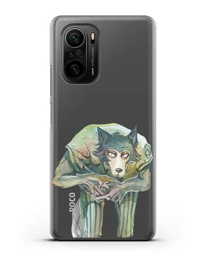 Чехол аниме Beastars - Легоси пригнулся силиконовый для Xiaomi Poco F3 Pro