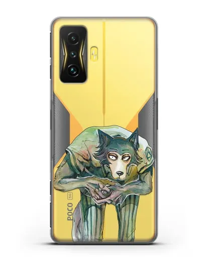 Чехол аниме Beastars - Легоси пригнулся силиконовый для Xiaomi Poco F4 GT