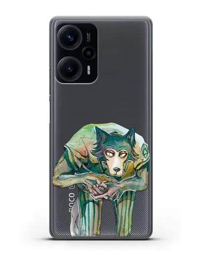 Чехол аниме Beastars - Легоси пригнулся силиконовый для Xiaomi Poco F5