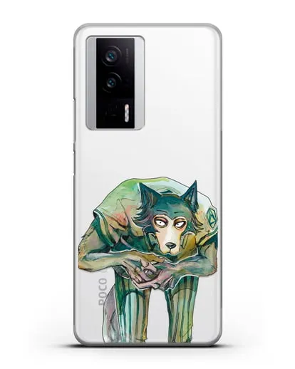 Чехол аниме Beastars - Легоси пригнулся силиконовый для Xiaomi Poco F5 Pro