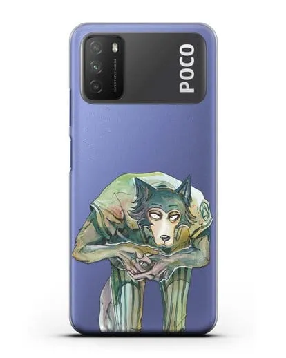 Чехол аниме Beastars - Легоси пригнулся силиконовый для Xiaomi Poco M3