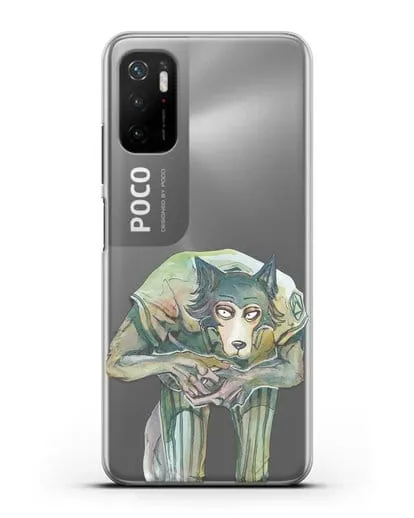 Чехол аниме Beastars - Легоси пригнулся силиконовый для Xiaomi Poco M3 Pro