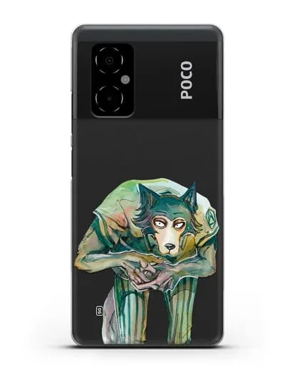 Чехол аниме Beastars - Легоси пригнулся силиконовый для Xiaomi Poco M4 5G