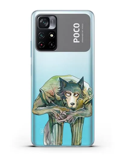 Чехол аниме Beastars - Легоси пригнулся силиконовый для Xiaomi Poco M4 Pro 5G