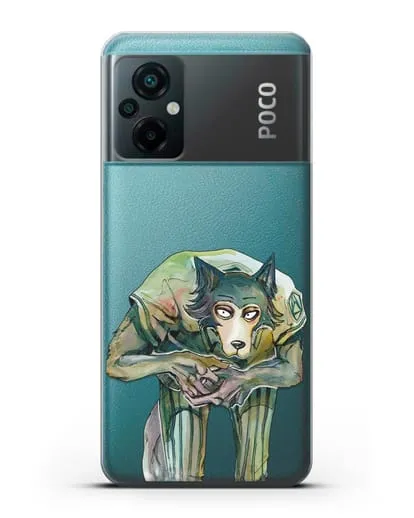 Чехол аниме Beastars - Легоси пригнулся силиконовый для Xiaomi Poco M5