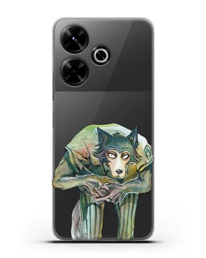 Чехол аниме Beastars - Легоси пригнулся силиконовый для Xiaomi Poco M6