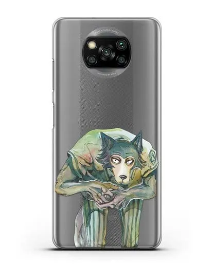 Чехол аниме Beastars - Легоси пригнулся силиконовый для Xiaomi Poco X3