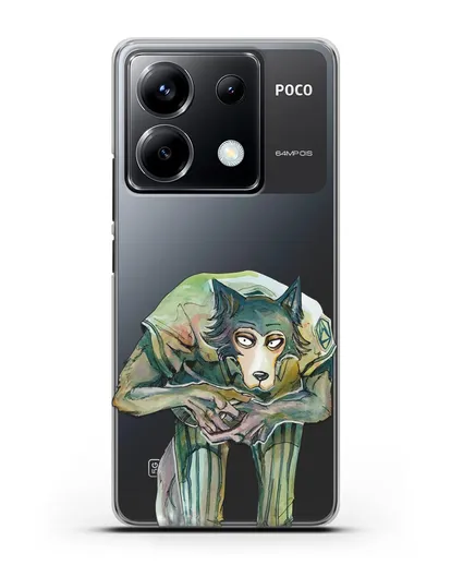 Чехол аниме Beastars - Легоси пригнулся силиконовый для Xiaomi Poco X6