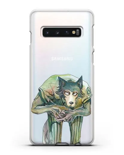 Чехол аниме Beastars - Легоси пригнулся силиконовый для Samsung Galaxy S10 Plus [SM-G975F]