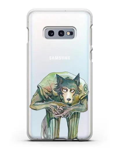 Чехол аниме Beastars - Легоси пригнулся силиконовый для Samsung Galaxy S10e [SM-G970F]