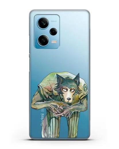 Чехол аниме Beastars - Легоси пригнулся силиконовый для Xiaomi Redmi Note 12 5G