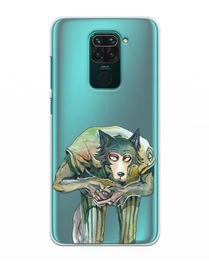 Чехол аниме Beastars - Легоси пригнулся силиконовый для Xiaomi Redmi Note 9