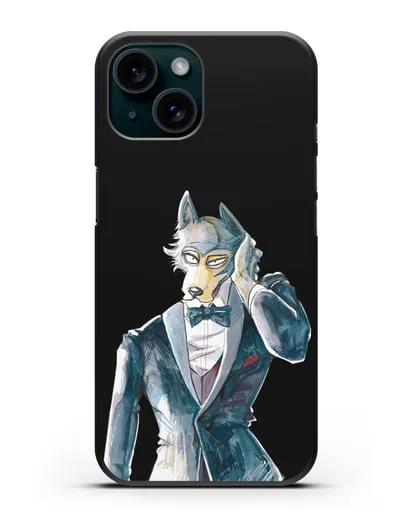 Чехол аниме Beastars - Легоси в смокинге силиконовый для iPhone 15